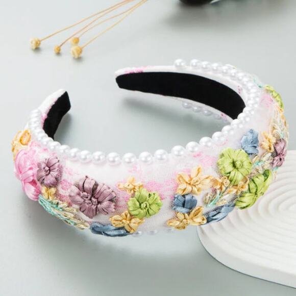 Beautiful Embroidered Headband - Picture 1 of 2